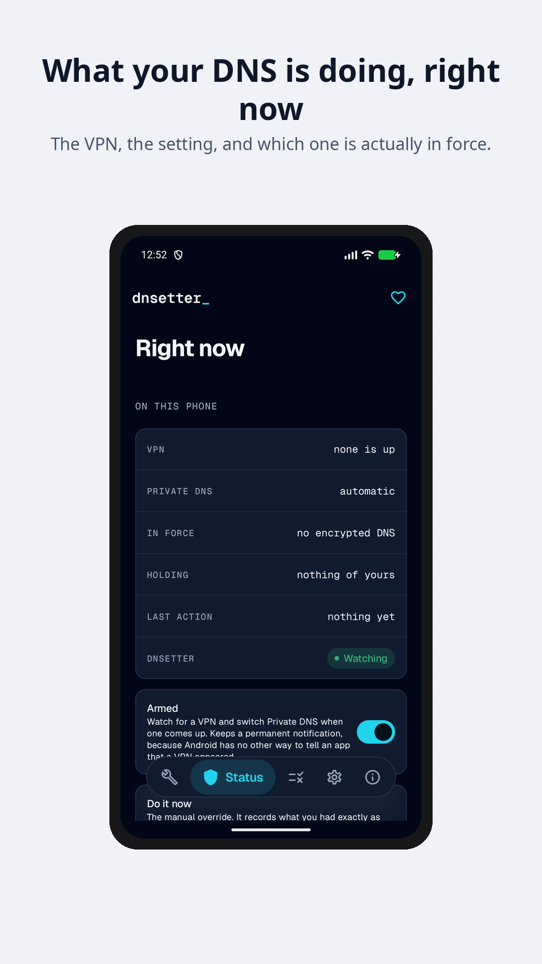 dnsetter: status 1080x1920